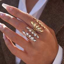 2pcs/1pc Minimalist Geometric Smooth Stainless Steel Ring Set, Holiday Gift/Versatile Daily Wear - Multicolor - View 6