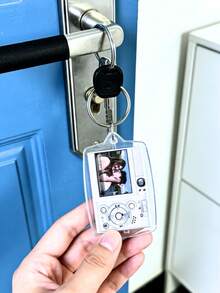 Customized 1Pc/3Pcs/5Pcs Photo And Text Keychain, Customized Personalized Photo Booth Keychain, Photo Strip Keychain, Valentine'S Day Couple Gift, Photo Keychain, Customized Gift, Anniversary Gift, Wedding, Wedding Gift, Wedding Supplies - Coffee - View 7