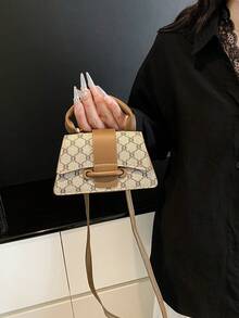 复古时尚别致小众高端花卉迷你口红包 - 灰色 - 查看 3