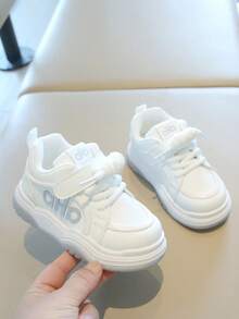 New Fashion White Sneakers, Kids Sports Shoes Spring Autumn Children's Sneakers Boys Girls Anti-Slip Student Casual Breathable Canvas Shoes - White - View 1