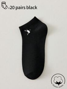 40/20/10/6/2 双装女士棉袜，隐形短袜，白色、灰色、黑色可选，可爱可爱，四季皆宜，透气网眼设计，吸湿排汗，柔软顺滑，适合各种场合，如节日、运动、休闲、商务和日常穿着，颜色随机搭配。 - 彩色 - 查看 6