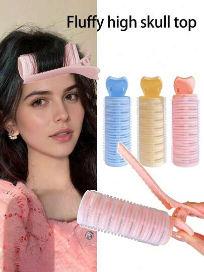 1pc New French Student Hair Curler, Slouchy Sponge Hair Clip, Root Curler, Hair Curling Clip, Women Hair Accessory, Travel Essential, Perfect Gift For Family And Friends, Ideal For Birthday, Anniversary, Valentine''s Day, Christmas