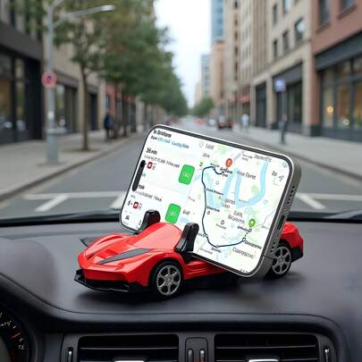 Easypie Selection 运动型车载手机支架仪表盘安装座 - 360°旋转，可水平/垂直观看，通用可调节导航支架，适用于所有智能手机和平板电脑，免提驾驶配件