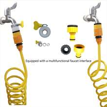 High Pressure Car Wash Gun, RV Exterior Cleaning, Retractable Spring Hose, No- Garden Hose, Adjustable Nozzle Multi-Mode, All-Purpose Cleaning Tool, Powerful Cleaning Sprayer - Multicolor - View 4