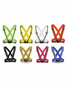 1PC Reflective Vest Elastic Strap Reflective Running Vest For Night Running Cycling All Seasons - Multicolor - View 7