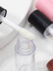 2 piezas Tubo de brillo de labios vacío recargable de 3ml con lazo, herramienta de belleza, tubo redondo mini, envase de lápiz labial transparente de tamaño de viaje, adecuado para aceite de labios y envase cosmético de brillo de labios de mujer, adecuado para rellenar brillo de labios DIY, aceite de labios y otros envases cosméticos, herramientas de maquillaje, regalos para mujeres, para el Ramadán, Eid Al-Fitr, San Valentín, Día de la Madre y Acción de Gracias. - Multicolor - Ver 9