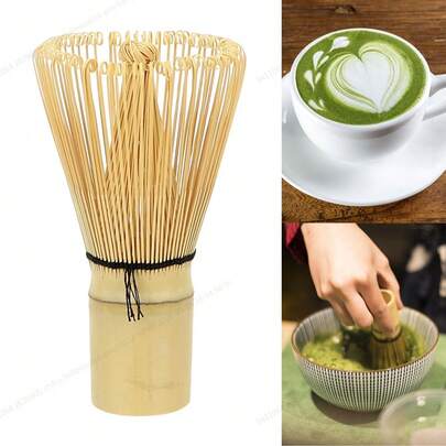 1pc Matcha Tea Set, Japanese Tea Ceremony Utensils, Green Tea Powder Brush, Kitchen Accessories, Tea Ceremony Tools, 100% Natural Bamboo For Home And Kitchen Use