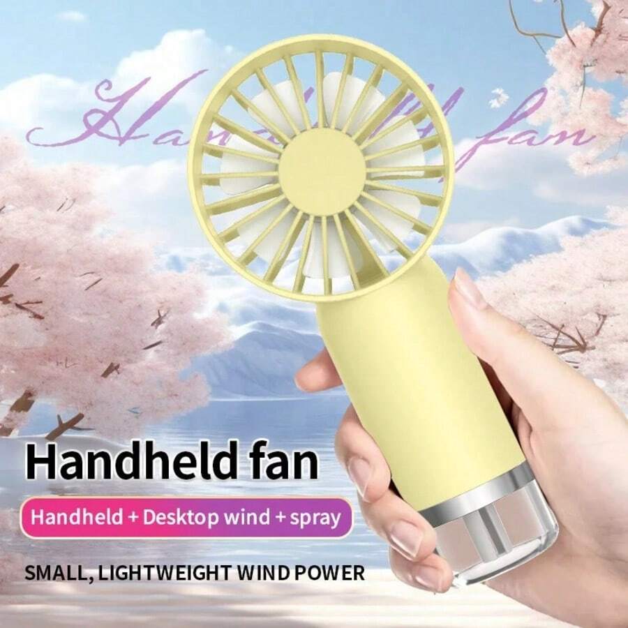 Mini Air Conditioner Handheld Spray Cooling Portable Fan Water Spray Mist Mini Fan Rechargeable 3 Gears For Outdoor Use Spring Gift Birthday Anniversary