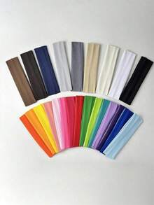 8-Pack Random Style Non-Slip Headbands - Women's Fashion Sports Headbands, Soft Fabric Elastic Headbands, Suitable For Exercise, Yoga, And Running Women's Hair Accessories  Casual    Polyester    None - 混色 - 查看 2