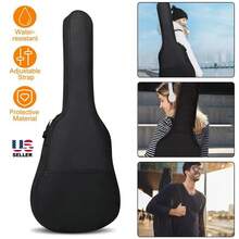 41" Classical Acoustic Guitar Case, Waterproof Gig Bag, Heavy Duty Soft Backpack - 黑色 - 查看 10