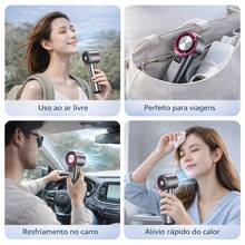 Portable Turbo Fan With Digital Display, Brushless Motor, 150 Speeds And USB Charging - Grey - View 7