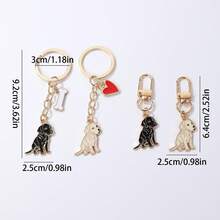 1pc New Metal Golden Retriever Animal Gold/Silver Plated Metal Pendant Keychain, Suitable For Bags, Cars, Unisex, Heart Decor, Halloween, Valentine's Day, School, Animal Car Accessories, Cute Goth, Y2K Style, Christmas Gift Idea, Bag Strap, ID Card Holder, Car Accessories, Bag Charm Gifts For Mother, Father, Graduation, And Teacher - Multicolor - View 9