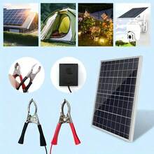 30W Portable Solar Panel Kit For Yard And Villa, Optional 100A Controller, 12V-18V-24V Output With USB 5V, Suitable For Power Bank, Phone, Watch And Other Devices, Also Applicable To Home Solar System And Solar Power Bank - Black - View 10