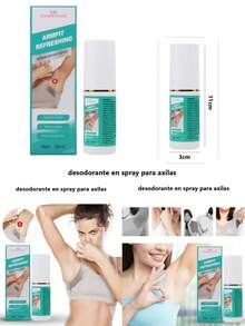 Spray desodorante refrescante para el cuidado de las axilas. Suave y no irritante. Fresco y duradero. Imprescindible para el verano, para que disfrutes de un verano refrescante y. Compacto y portátil. - otro - Ver 6