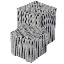 Juego de 50 Alfombrillas de Drenaje Modular de 30,5 x 30,5 cm, de PVC Suave, Azulejos de Drenaje entrelazados para cochera, jardín, Cocina, Cubierta, Piscina, Exterior - Gris - Ver 1