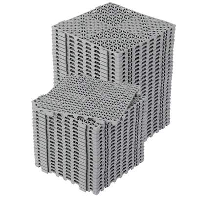 Juego de 50 Alfombrillas de Drenaje Modular de 30,5 x 30,5 cm, de PVC Suave, Azulejos de Drenaje entrelazados para cochera, jardín, Cocina, Cubierta, Piscina, Exterior
