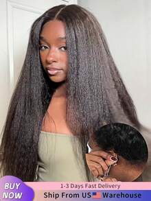 bling hair Kinky Straight Invisi Drawstring Glueless Full 360 Lace Front Wigs Human Hair Wear And Go Glueless Wigs Human Hair Pre Cut Pre Plucked 360 Frontal Kinkystraight Human Hair Wigs For Women 18 20 22 Inch 200% Yaki Straight 360 Full Lace Wigs Natural Color,Kinkystraight Human Hair Wig 13x6 Lace Front Wigs Human Hair Pre Plucked With Baby Hair 200% Density Yaki Straight Glueless Wigs Human Hair Pre Plucked (13x6 Yaki Straight Wig, 26 Inch),3 In 1 Half Wig Kinky Straight Glueless Wigs Human Hair Comfortable Fit No Glue Needed Wear & Go Seamless Clip In Wigs 20 Inch - Natural Black - 查看 1