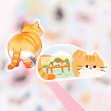 32张/袋，可爱动物主题贴纸书，丰富的贴纸材质，3种贴纸书纹理，日式美学贴纸书，DIY拼贴剪贴簿相册手机壳日记日历贺卡 - 寵物集合貼紙本 - 查看 3