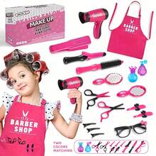2026 New Girls' Realistic Hairstyling Toy Set, Including Hairdryer, Comb, Scissors And Other Accessories, Suitable For Girls' Dress-Up And Makeup Play, Made Of Durable Plastic, Cute And Fun Design - Multicolor - View 12