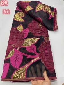 5yard /1yard French Leaves Flowers Jacquard Lace Fabric 2026 High Quality African Brocade Lace Fabric Nigerian Lace For Luxury Women Party Wedding Christmas Fabric Purple - A - View 16