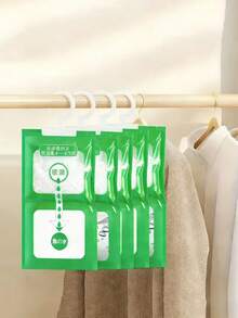 12pcs/6pcs Wardrobe Dehumidifier, Moisture Absorbing Bag, Hanging Dehumidification And Anti Mold Bag, Suitable For Wardrobes, Bathrooms, Wardrobes, Kitchens, Laundry Rooms, Bathrooms, Cabinets, Cars, Household Dehumidifiers,Mother's Day Gift,Bedroom Decor,Garden,Kitchen Decor,Summer,Beach,Travel Essentials,Room Decor,Squishy,Graduation - Green - View 3