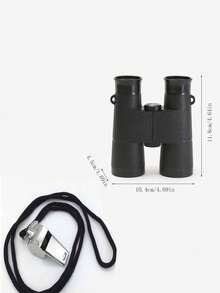 6x35 Portable Outdoor Binoculars, High Definition Black Binoculars, Fixed Focus Plastic, Hunting Gear, Essential For Camping And Travel - Black - View 12