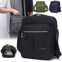 Men's Large Capacity Multi-Compartment Shoulder Bag - Blue - View 3