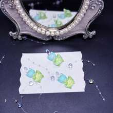 5pcs Glow-In-The-Dark Resin Bear Pendant, DIY Bracelet Earring Necklace Jewelry Making Supplies (Glow Bear Only) - Multicolor - View 9