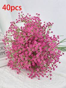 20/10/1 支人造满天星，约 11 英寸/28 厘米长，适合桌面装饰、母亲节、情人节、生日、毕业典礼、派对、送给女性的绝佳礼物、家居装饰、房间装饰、DIY 花束、情人节人造花、浴室装饰、花园装饰、婚礼、粉色房间装饰 - 玫粉色 - 查看 13
