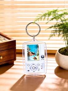 Customized 1Pc/3Pcs/5Pcs Photo And Text Keychain, Customized Personalized Photo Booth Keychain, Photo Strip Keychain, Valentine'S Day Couple Gift, Photo Keychain, Customized Gift, Anniversary Gift, Wedding, Wedding Gift, Wedding Supplies - Coffee - View 10