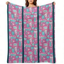 Like Nastya Pattern Throw Blanket Luury St Bed Plaid Sleeping Bag Valentine Gift Ideas Blankets - 黑色 - 查看 1