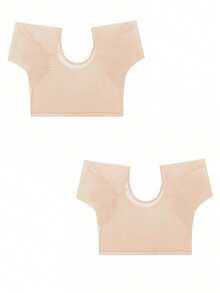 1件/2件装腋下吸汗背心，6种颜色可选，可水洗防汗背心，适合女性和女孩，黑色/白色衬衫垫，保护女性腋下，吸汗垫，透气服装 - 彩色 - 查看 34