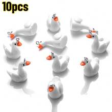 4Amazonia 5/10个混合动物树脂吊坠珠子，包括小鸡、乌龟、小猪、刺猬等造型，可用于制作珠宝首饰、DIY手工项链。 - 彩色 - 查看 9