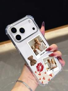 1 Customized Anti Fall Transparent Phone Case Can Be Customized With Photos Of Family, Couples, And Friends, Compatible With Names Compatible With IPhone11/12/13/14/15/16 Pro/16 Plus/16 Pro Max/17/17/17/17 Air/17 Pro/17 Pro Max/ Pixel 9A/S24/S25 Ultra/S25 Plus/S25 Edge/A17/A07, And Models Such As Moto G85. Suitable As A Valentine's Day Gift For People - Clear - View 7