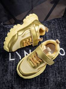 Toddler Fashionable Versatile Casual Sneakers, All Season - Gold - View 5