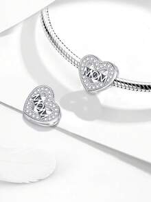 1pc 925 Sterling Silver Bible Cross Pendant Bead Pendant Suitable For Bracelet DIY Women Jewelry - Silver - View 5