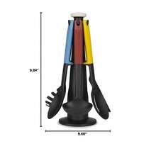 Joseph Joseph Elevate Carousel 6-Piece Utensil Set With Rotating Storage Stand, One Size, Multicolor - Xanh lam/Đỏ/Trắng - Xem 7