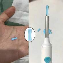 50 Pack Disposable Silicone Earwax Remover Tips For Ear Cleaning Tools - màu đen - Xem 6