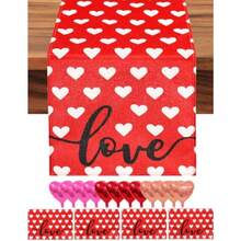 Kitchen Tablecloth - Red Love - View 4