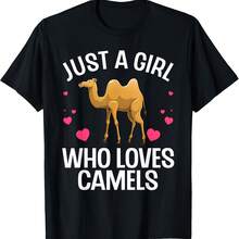 Camiseta divertida con diseño de camello para mujeres, niñas y niños. - Negro 5 - Ver 1