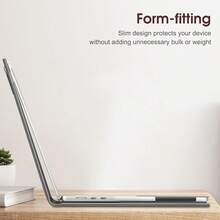 Fintie Sleeve Case For MacBook Air 15 Inch A3241 A3114 A2941 (2023 2024 2025 Release), Premium PU Leather Folio Book Cover For MacBook Air 15.3\ M2 M3 M4 Chip With Touch ID (Gray) - Xám - Xem 7