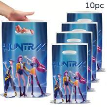 10pcs Korean Pop Music Theme Party Gift Bags - Cute & Durable Birthday Party Event Celebration Gift Bags, Ultimate K-Pop Fan Gift Bags - Multicolor - View 4