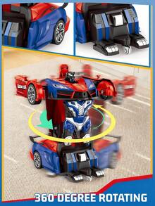 1辆遥控变形车，2.4GHz 1:18比例遥控蜘蛛变形机器人车玩具，二合一机器人玩具车，一键变形为闪光机器人，前进/后退/左转/右转，高速360°旋转，是3-12岁男孩女孩生日、圣诞节、万圣节、复活节、感恩节、新年、儿童节的理想礼物。 - 彩色 - 查看 8