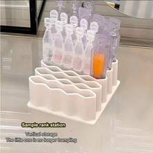 Ointment Holder Desktop Ointment Stand Silicone Material Cosmetics Storage Rack Pen Holder Home Ointment Compartment Organizer - Black - View 6