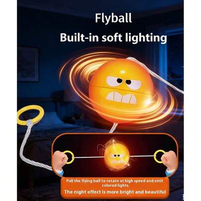 Glow-In-The-Dark Pull String Ball (Random Expression) - Rotating Pull Ball - Hand-Eye Coordination Exercise - Outdoor Sports Ball - Party Gift - Gift - Reflection - Devil - Romantic Couple Game - Cat Gift - Women's Game - Men's Game - Christmas - Toy - Demon - Interactive - Party Game - Game - I Play - Stitch Toys Travel Toys Classroom Fidget Toys Mini Stuff Bath Toys Christmas Stationery Stress Ball, Birthday Gift, Holiday Gift, Perfect Gift