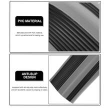 Protector de bordes para escaleras de 20 m / 65,6 pies en negro/gris/café. Tiras protectoras para bordes de escalones en forma de L. Bordes antideslizantes de PVC para escaleras. Escaleras autoadhesivas para uso en exteriores e interiores. Protector de bordes para escaleras de 65,6 pies. Protector de bordes antideslizante autoadhesivo de PVC para escaleras. Protector impermeable para escaleras interiores y exteriores. - Estructura 3D en forma de L, corte DIY - Adecuado para escaleras residenciales, escaleras de villas, peldaños de balcones, rampas de garajes, habitaciones de personas mayores, habitaciones de niños pequeños, guarderías, escuelas, oficinas - Gris - Ver 5