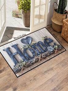 1 件欢迎信和心形印花门垫、图案地毯、圣诞家居装饰垫 - 花卉和格子地毯、适用于厨房和浴室装饰、卧室入口装饰垫、趣味印花垫、浴室地毯、最适合圣诞节、多房间垫（圣诞格子/贝壳/花环） - 彩色 - 查看 13