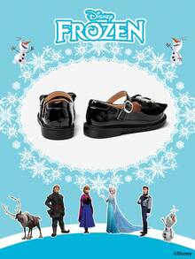 Disney 1双冰雪奇缘公主鞋，艾莎、安娜、阿伦黛尔公主鞋，舒适防滑透气，适合日常和户外穿着（儿童平底鞋、女童鞋、公主鞋、女王鞋） - 黑色 - 查看 3