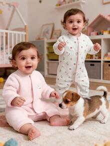 Balabala BalaOne 2025 Autumn/Winter New Baby Romper, Reversible Cute Crawler Suit - White Red - View 3