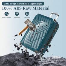 YSTYLE 3/5 Piece Hardside Luggage Set (12, 18, 20, 24, 28 Inch), With Scratch-Resistant And Impact-Resistant ABS Shells, Spacious Design And Four 360-Degree Spinner Wheels - Teal Blue - View 3